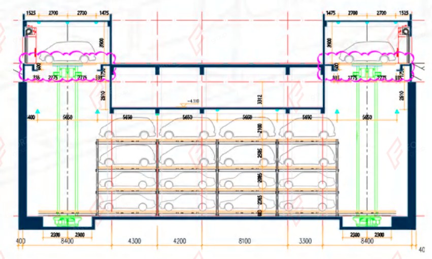 SSP Chess-Type Automated Parking System - AI Parking Robot - aparcamiento de coches / système de stationnement