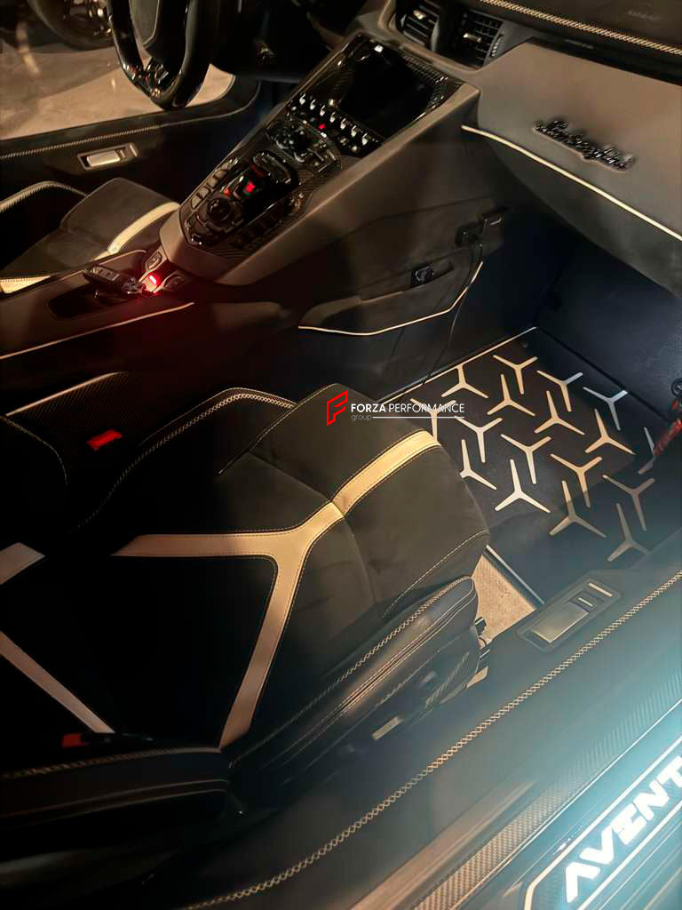 STAINLESS STEEL FLOOR MATS CARPETS for LAMBORGHINI AVENTADOR SVJ LP 77