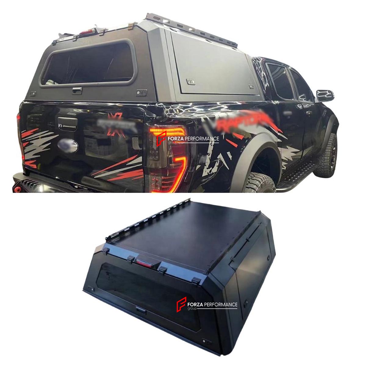 STEEL AND ALUMINIUM PICKUP CANOPY HARD TOP for FORD F-150 RANGER Forza Performance Custom fit
Set includes:

Pickup Canopy Hard Top
Material: Steel + Aluminium

NOTE: Professional installation is required.