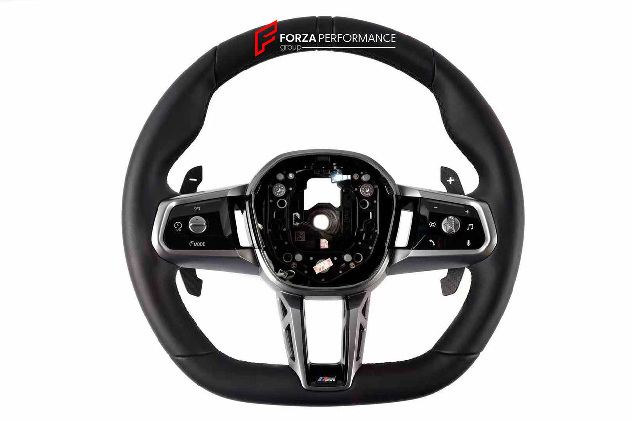 STEERING WHEEL with PADDLE SHIFTERS for BMW 5 SERIES G60 G68 2024+ M5 G90 G99 2025+

Contact us and we will make any design of steering wheel for your car with any your suggestions.

Set includes:

Steering Wheel

Features:

Bolt-on and PLUG and PLAY
Our material is: harmless, light, durable, and vibration-absorbing

For an extra cost:


LCD Display
Airbag
Airbag Cover
Shift Paddles
Any Color of Stitching
Any Material Such as Alcantara, Carbon, Leather
Heating and Vibration Function
Full Customization accor