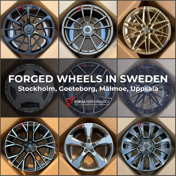 FORGED WHEELS RIMS CUSTOM MADE in SWEDEN: STOCKHOLM, GOETEBORG, MALMOE, UPPSALA, SOLLENTUNA