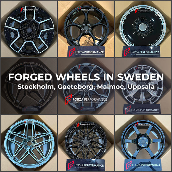 FORGED WHEELS RIMS CUSTOM MADE in SWEDEN: STOCKHOLM, GOETEBORG, MALMOE, UPPSALA, SOLLENTUNA