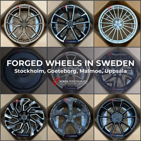 FORGED WHEELS RIMS CUSTOM MADE in SWEDEN: STOCKHOLM, GOETEBORG, MALMOE, UPPSALA, SOLLENTUNA