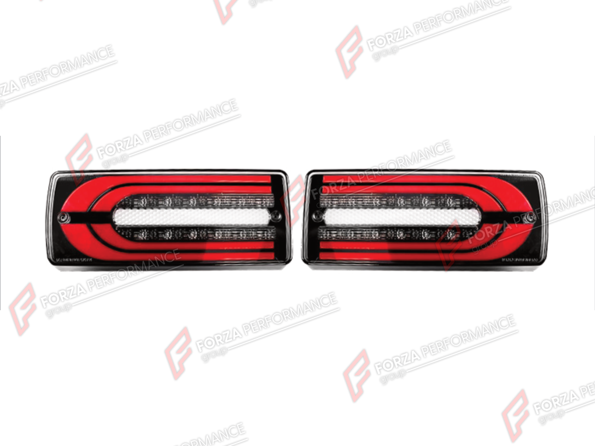 TAIL LIGHTS for MERCEDES-BENZ G-CLASS W463 2008 - 2018 FORZA PERFORMANCE custom fit Galaxy Style

Set includes:
Tail Lights

Material: Plastic

NOTE: Professional installation is required.