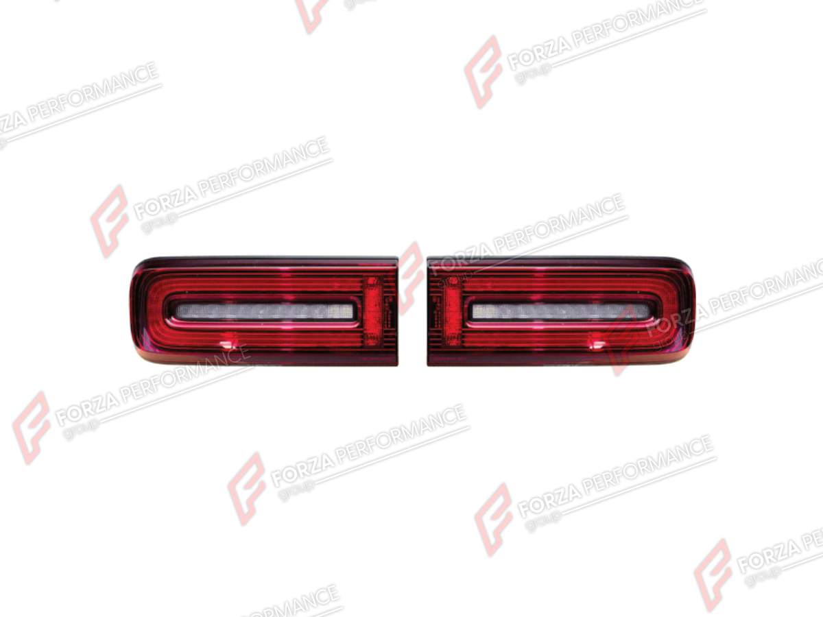 TAIL LIGHTS for MERCEDES-BENZ G-CLASS W464 G63 G350 G350D G400D G500 G550 2019 - 2024 FORZA PERFORMANCE custom fit OEM Style

Set includes:
Tail Lights

Material: Plastic

NOTE: Professional installation is required.