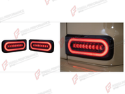 TAIL LIGHTS for MERCEDES-BENZ G-CLASS W464 G63 G350 G350D G400D G500 G550 2019 - 2024 FORZA PERFORMANCE custom fit Sport Style

Set includes:
Tail Lights With Waterflowing Function

Material: Plastic

NOTE: Professional installation is required.