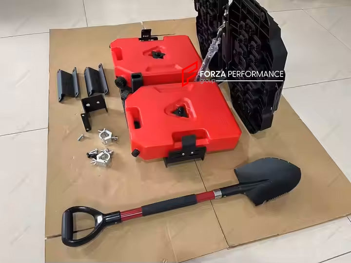 TAILGATE INTEGRATED EQUIPMENT for FORD BRONCO 2021+



Set includes:

Escape Board
Light
Shovel
License Plate Cover
Camera Holder
Gas Cans

Material: Aluminium, Plastic

Note: Professional installation is required.