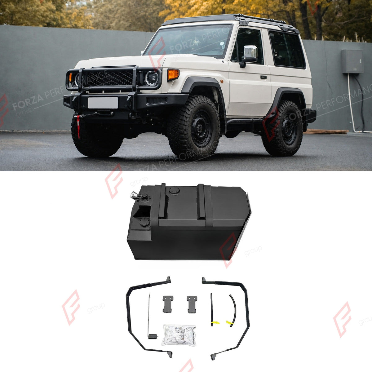 REPLACEMENT LONG RANGE FUEL TANK SYSTEM 139L, +49L (EXTRA 13 GAL) EXTENDED RANGE for TOYOTA LAND CRUISER LC71 2.8T DIESEL 2007+