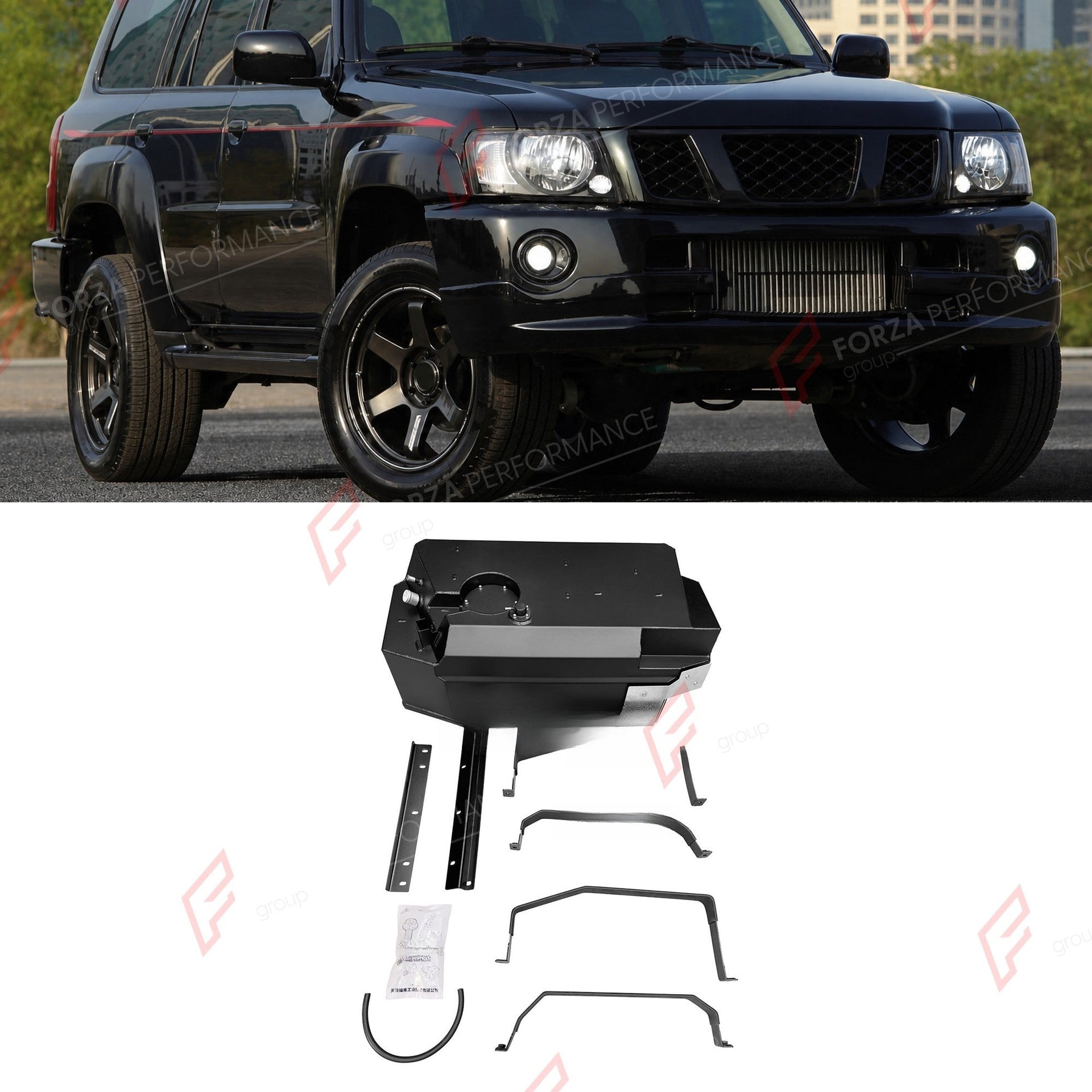 REPLACEMENT LONG RANGE FUEL TANK SYSTEM 142L, +47L (EXTRA 12 GAL) EXTENDED RANGE for NISSAN PATROL Y61 4.8L PETROL 2003+
