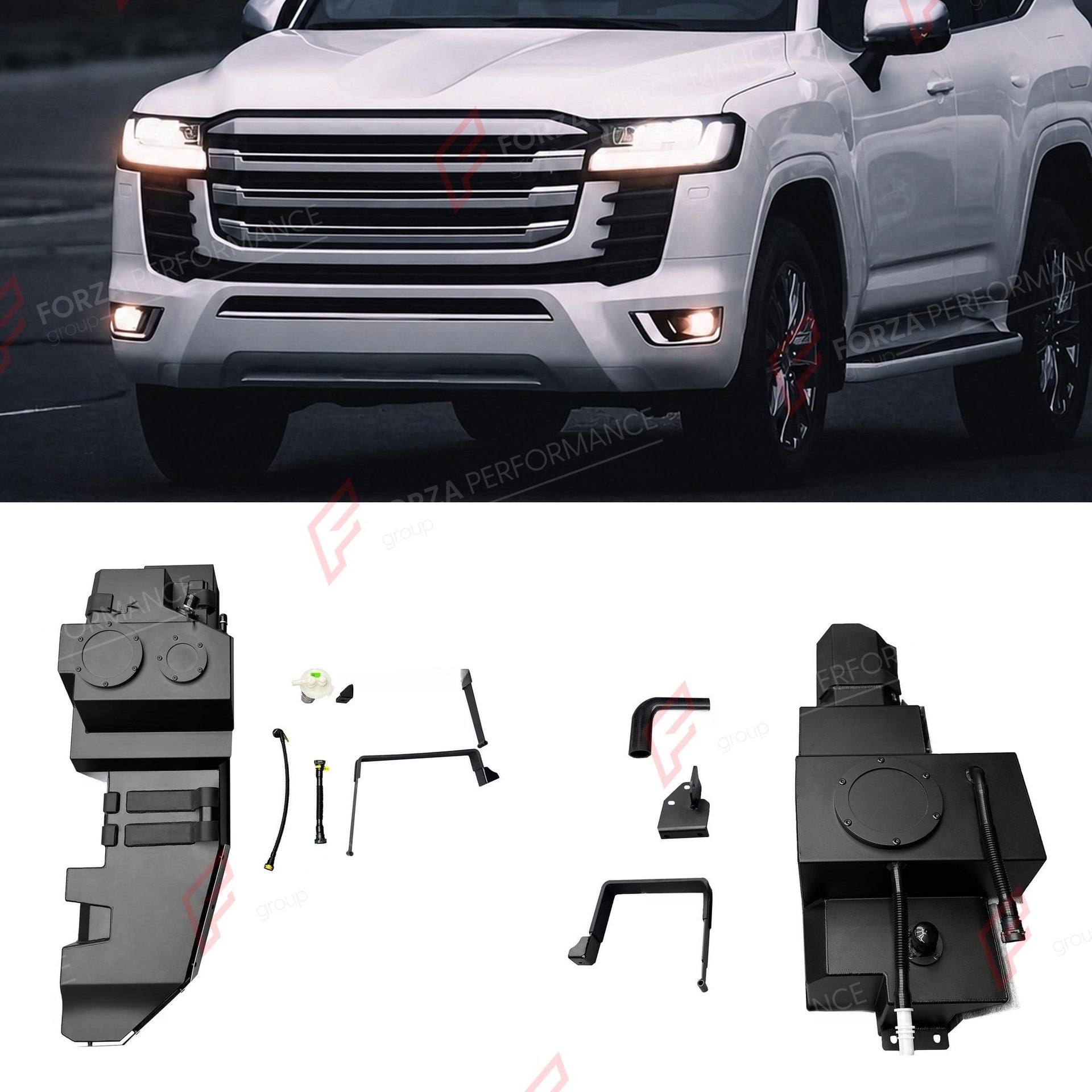COMBO LONG RANGE FUEL TANK SYSTEM KIT 164L, +84L (EXTRA 22 GAL) EXTENDED RANGE for TOYOTA LAND CRUISER LC300 4.0L PETROL 2021+