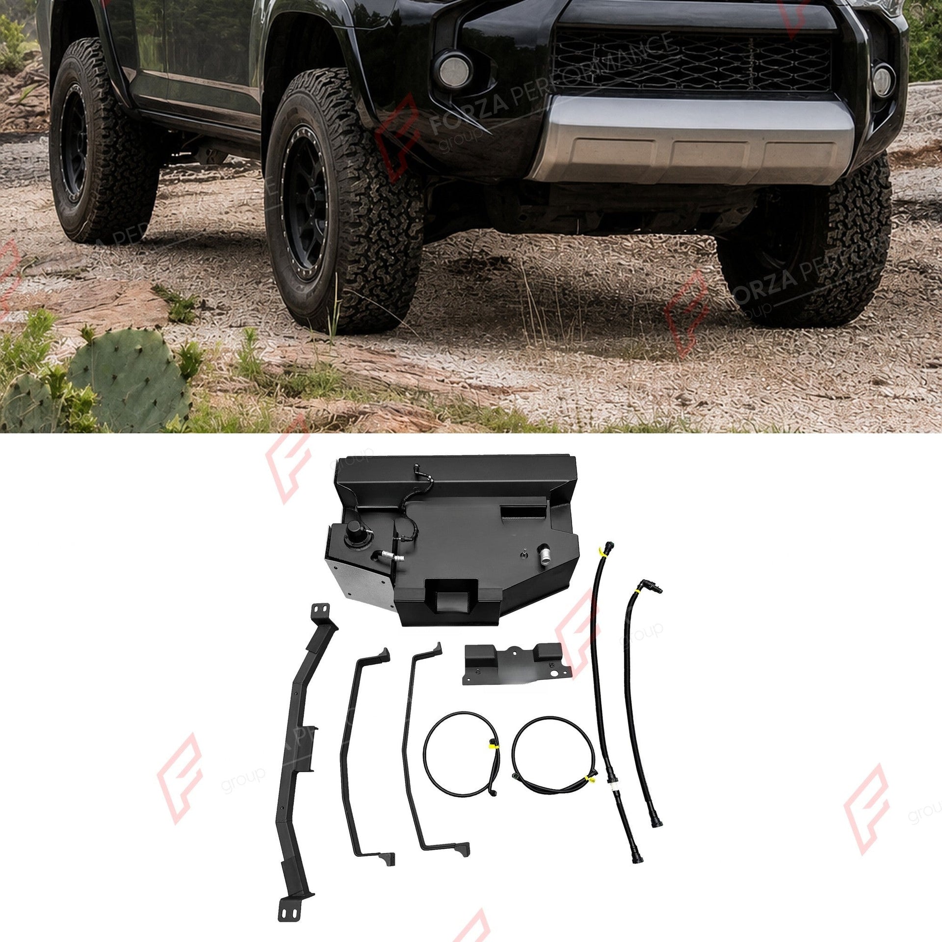 AUXILIARY LONG RANGE FUEL TANK SYSTEM 97L (EXTRA 26 GAL) EXTENDED RANGE for TOYOTA 4RUNNER 4.0L PETROL 2009-2023