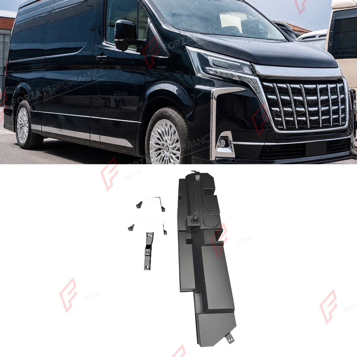 REPLACEMENT LONG RANGE FUEL TANK SYSTEM 200L, +130L (EXTRA 34 GAL) EXTENDED RANGE for TOYOTA HIACE 3.5L LWB HIGH-ROOF 2019+