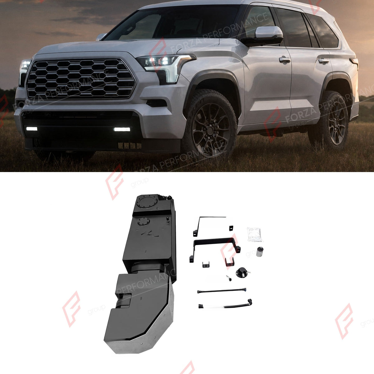 REPLACEMENT LONG RANGE FUEL TANK SYSTEM 132L, +47L (EXTRA 12 GAL) EXTENDED RANGE for TOYOTA SEQUOIA 3.5TT (HYBRID PETROL) 2023+