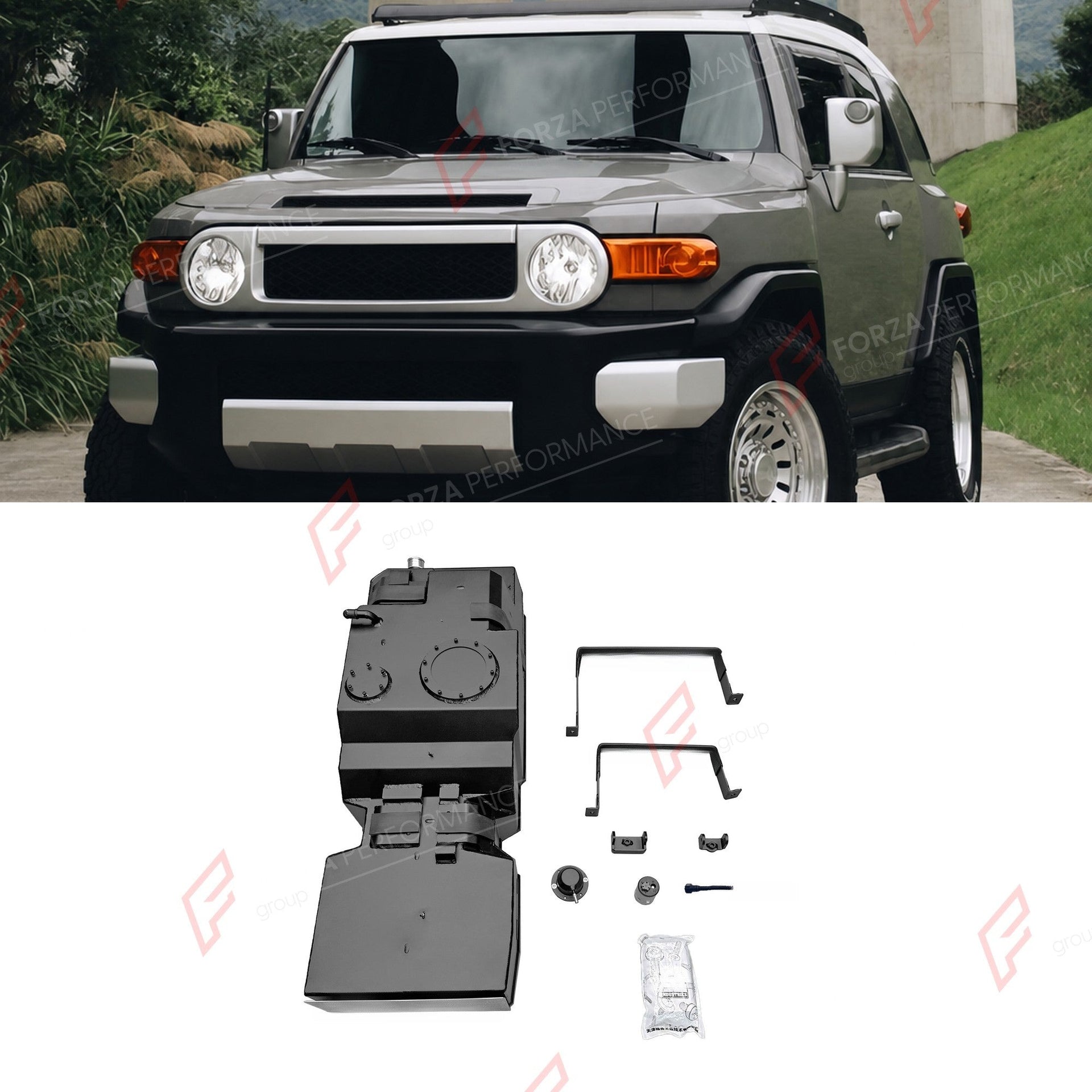 REPLACEMENT LONG RANGE FUEL TANK SYSTEM 113L, +40L (EXTRA 11 GAL) EXTENDED RANGE for TOYOTA FJ CRUISER 4.0L (PETROL) 2006-2022