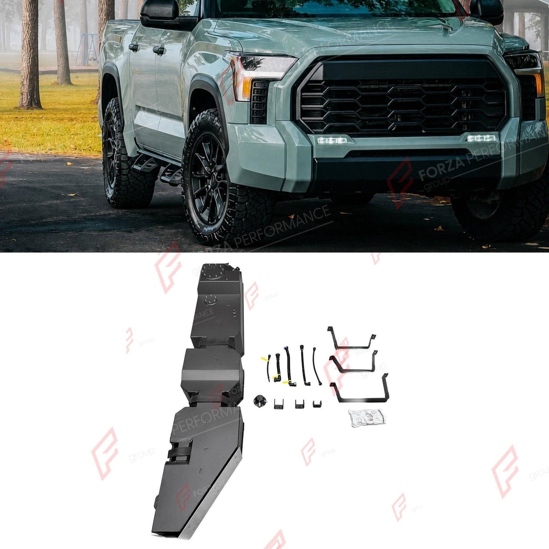REPLACEMENT LONG RANGE FUEL TANK SYSTEM 165L, +43L (EXTRA 11 GAL) EXTENDED RANGE for TOYOTA TUNDRA HYBRID (2022+) 3.5TT (GASOLINE) 2022+