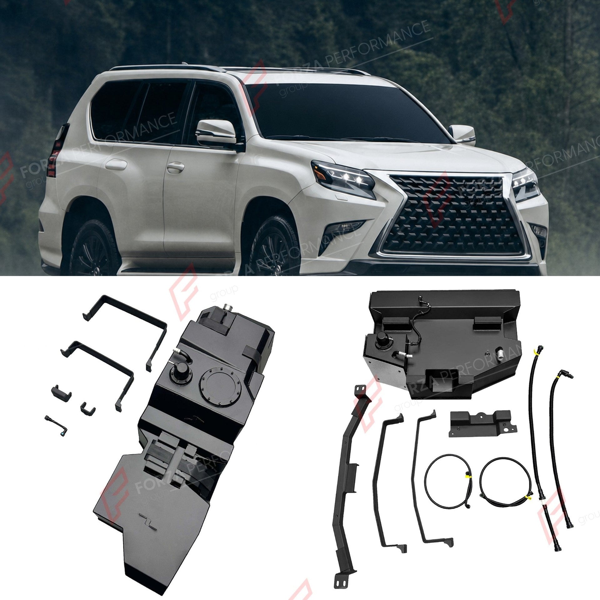 COMBO LONG RANGE FUEL TANK SYSTEM KIT 217L, +130L (EXTRA 34 GAL) EXTENDED RANGE for LEXUS GX400 4.0L (PETROL) 2010-2013