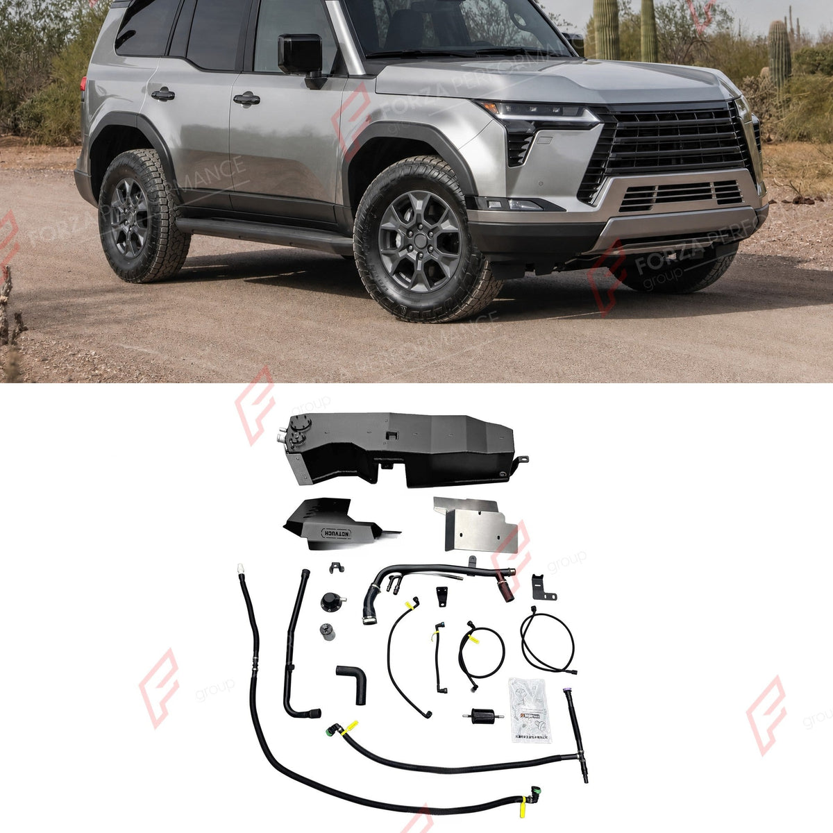 AUXILIARY LONG RANGE FUEL TANK SYSTEM 45L (EXTRA 12 GAL) EXTENDED RANGE for LEXUS GX550H 2.4T (HEV/PETROL) 2024+
