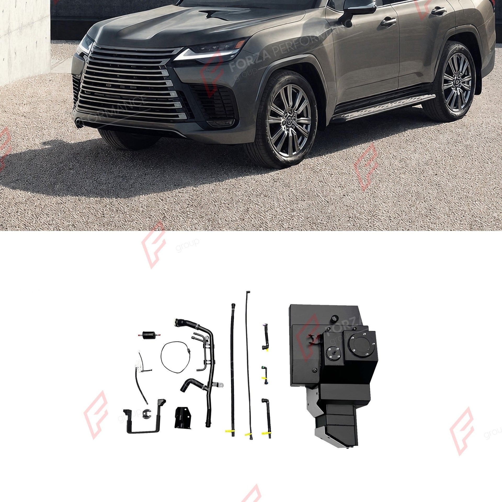 AUXILIARY LONG RANGE FUEL TANK SYSTEM 54L (EXTRA 14 GAL) EXTENDED RANGE for LEXUS LX700H 3.5TT (HEV/PETROL) 2024+