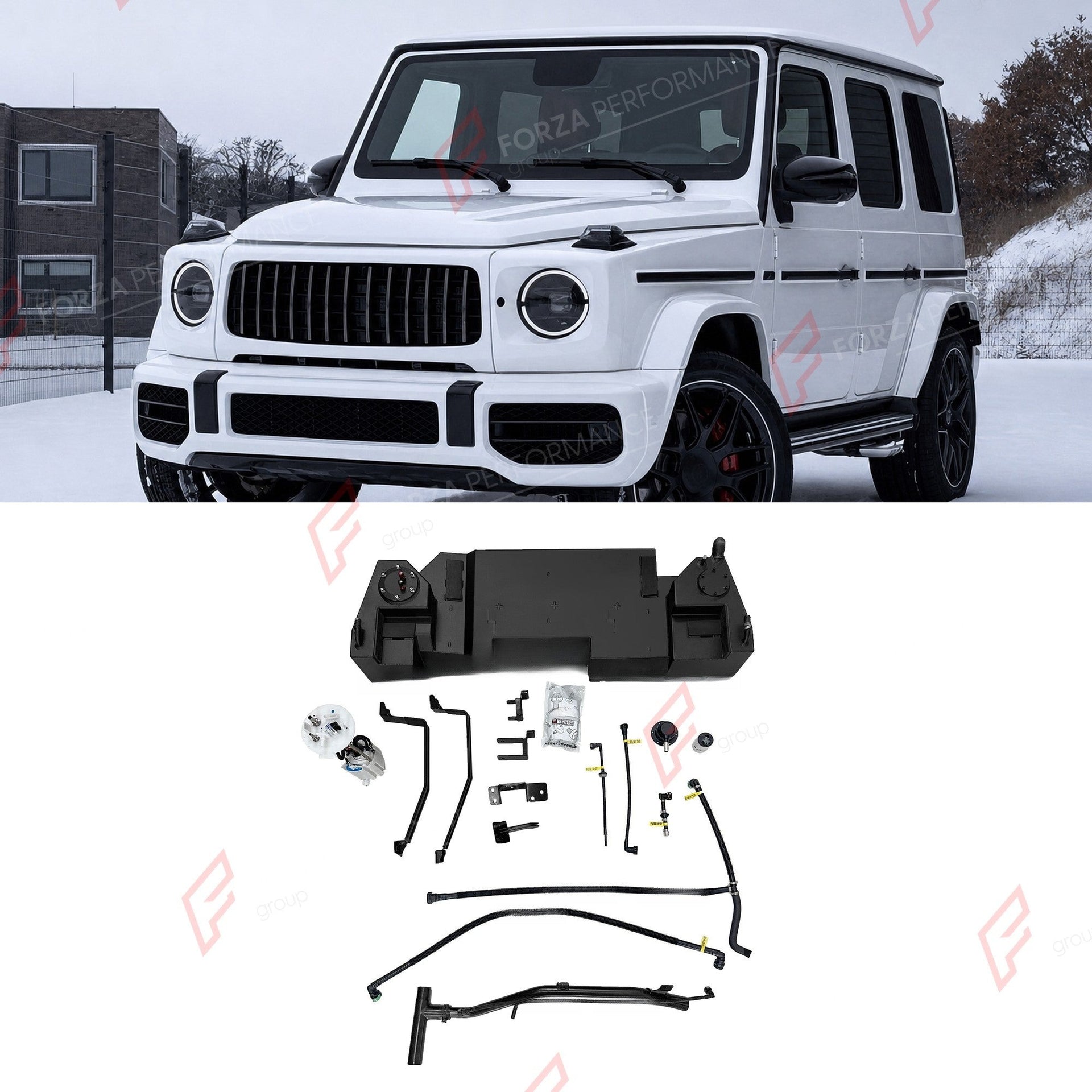 AUXILIARY LONG RANGE FUEL TANK SYSTEM 75L (EXTRA 20 GAL) EXTENDED RANGE for MERCEDES-BENZ G-CLASS 3.0T (PETROL) 2019+