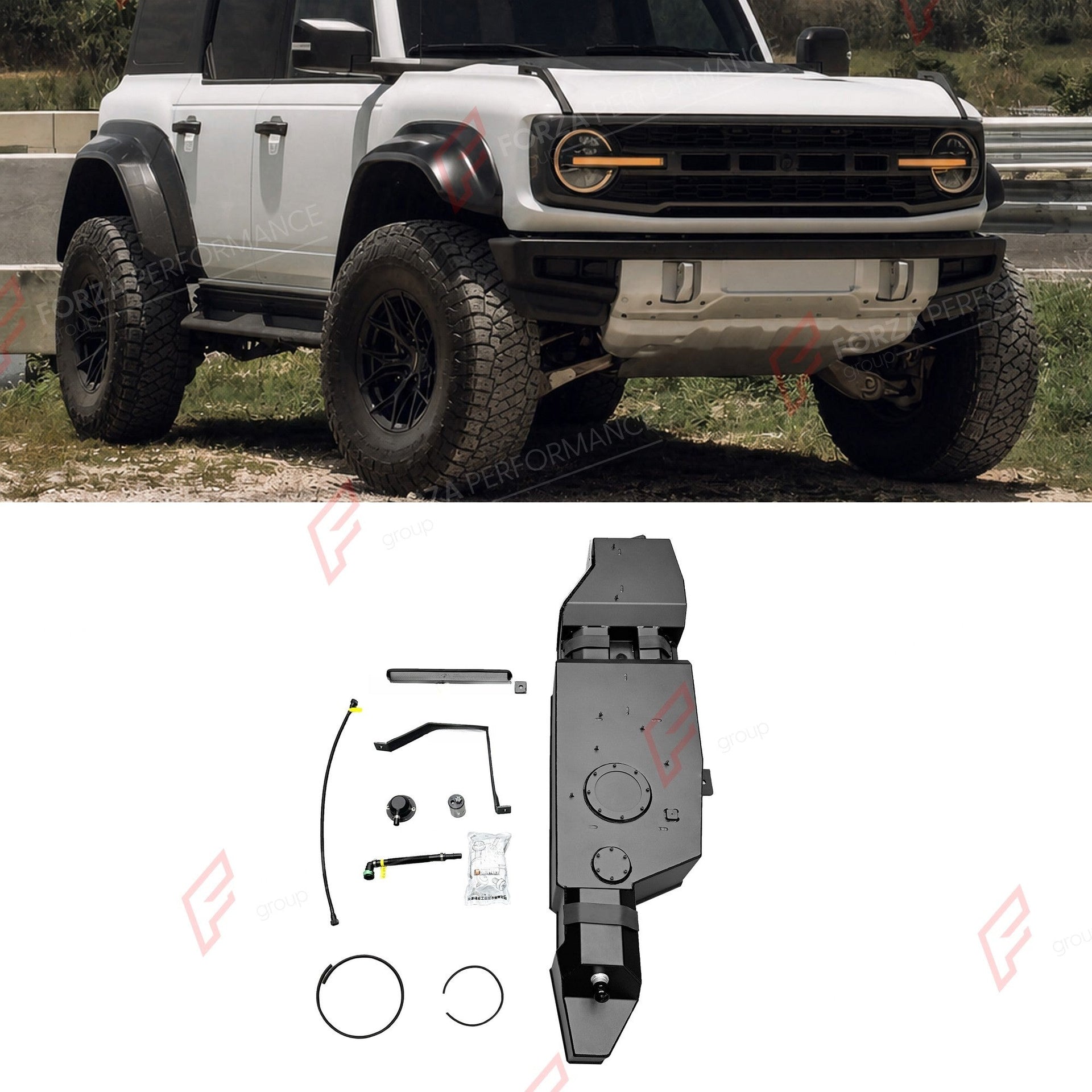 REPLACEMENT LONG RANGE FUEL TANK SYSTEM 115L, +35L (EXTRA 9 GAL) EXTENDED RANGE for FORD BRONCO RAPTOR 3.0T GASOLINE 2021+