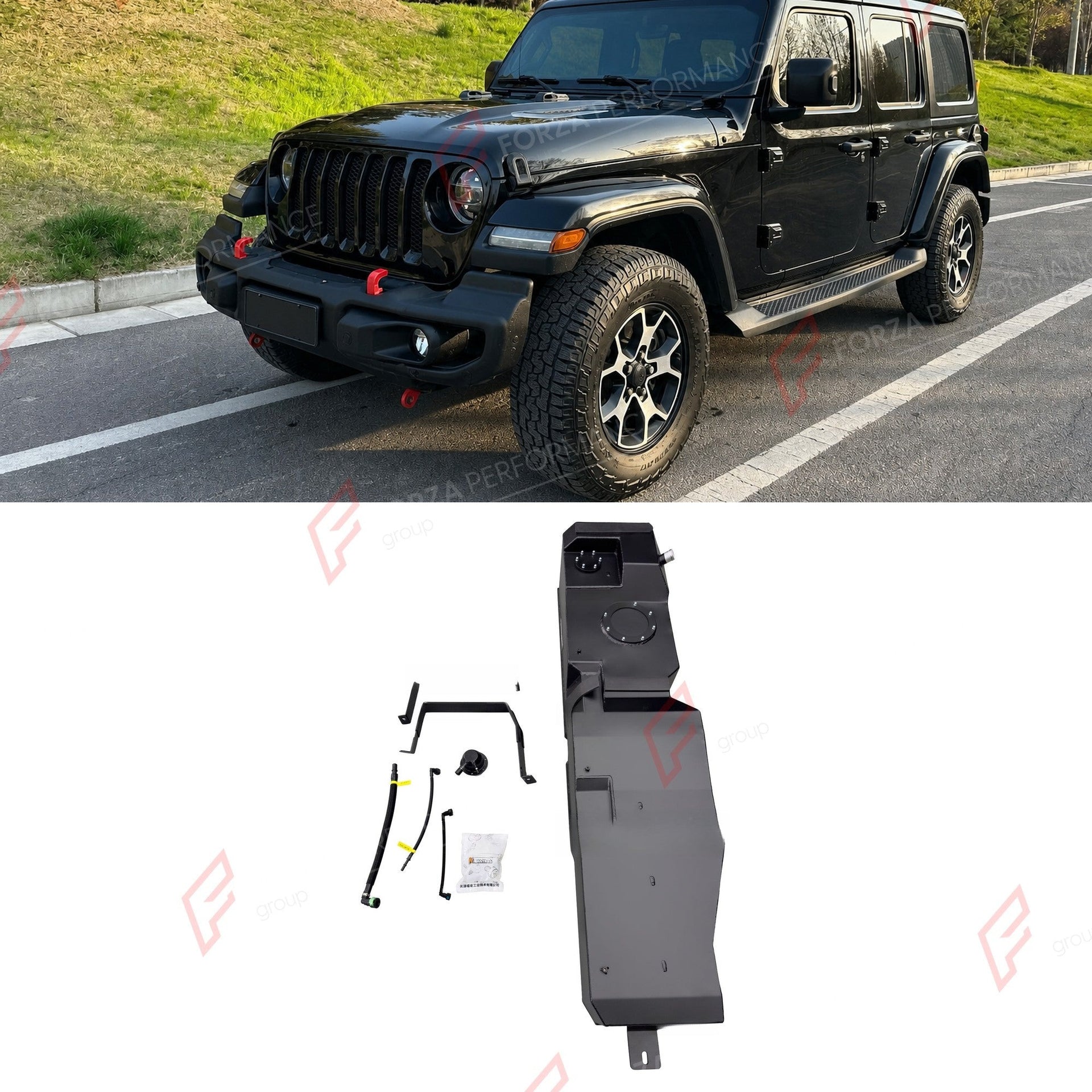 REPLACEMENT LONG RANGE FUEL TANK SYSTEM 118L, +37L (EXTRA 10 GAL) EXTENDED RANGE for JEEP WRANGLER 2.0T PETROL (4-DOOR) 2018+
