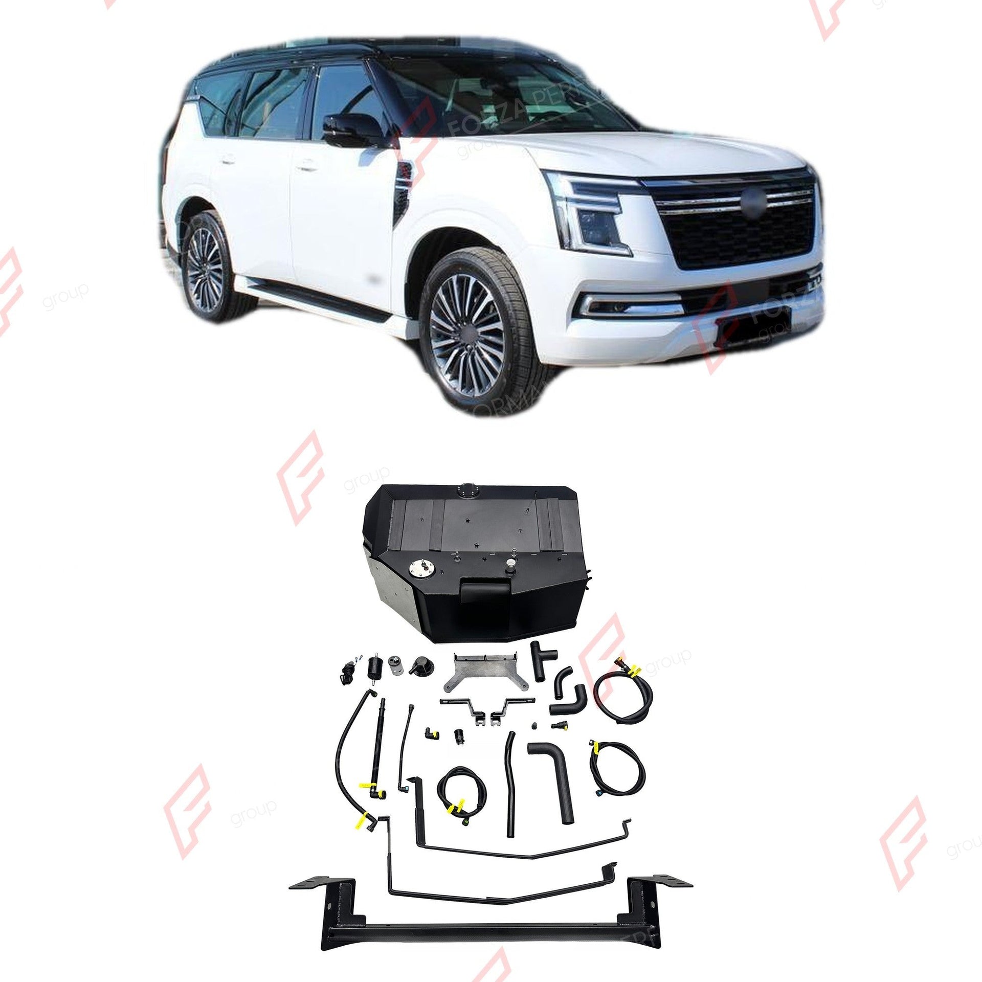 AUXILIARY LONG RANGE FUEL TANK SYSTEM 140L (EXTRA 37 GAL) EXTENDED RANGE for NISSAN PATROL Y63 3.5TT GASOLINE 2025+