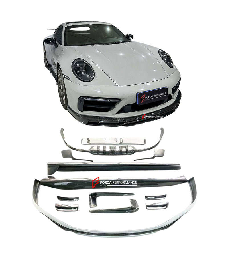 DRY CARBON FIBER AERO KIT for PORSCHE 911 992.1 CARRERA S 2019 - 2025