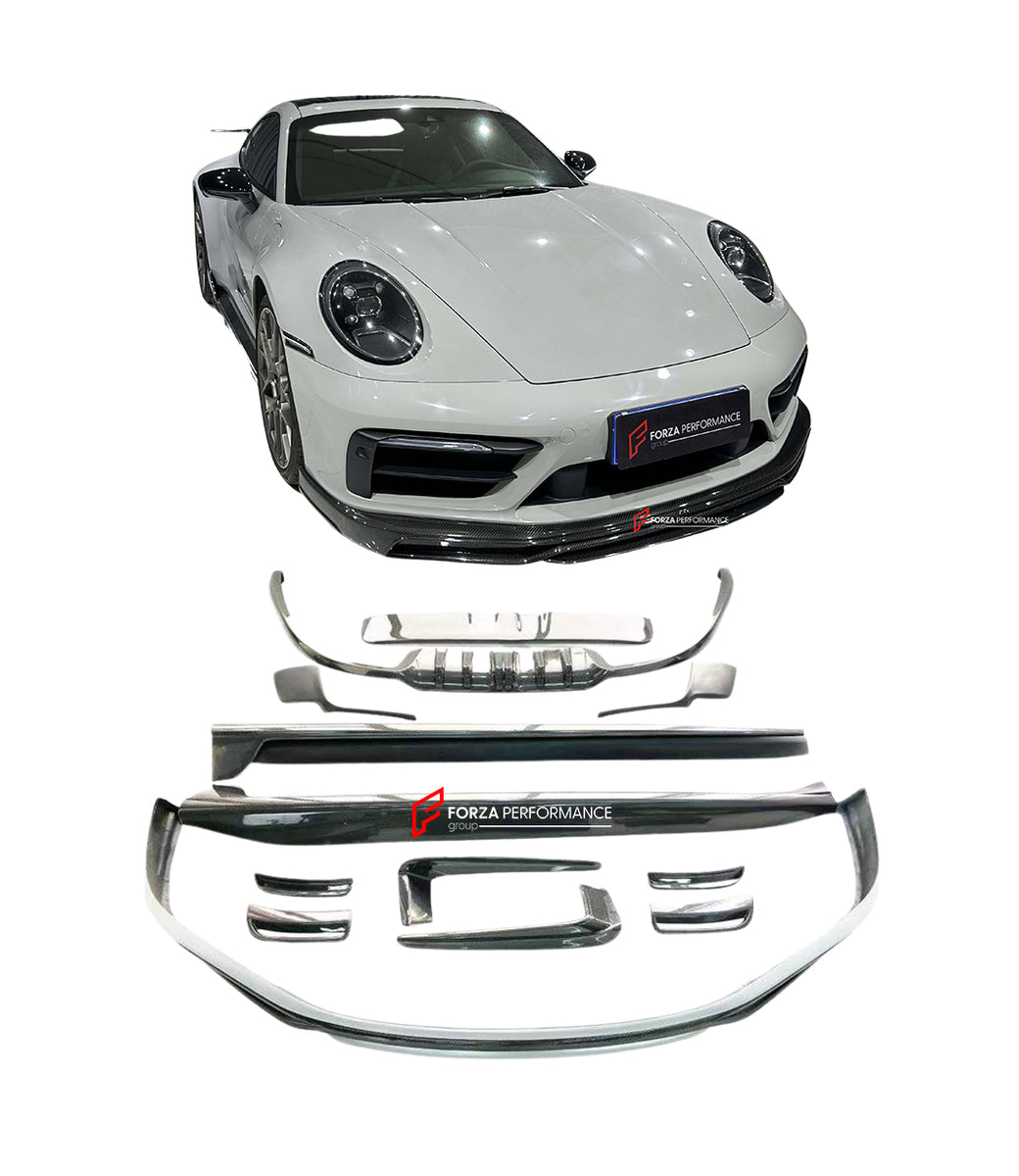 TECHART STYLE DRY CARBON FIBER BODY KIT for PORSCHE 911 992 CARRERA S ...