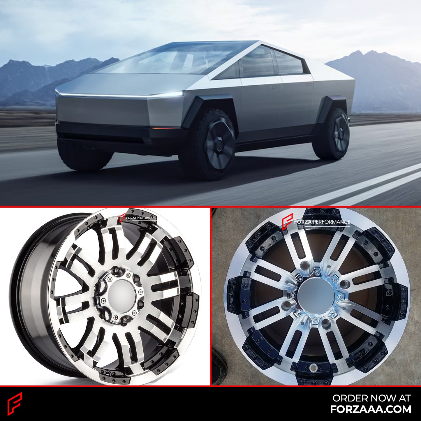 Tesla Rim Types VISION 375 WARRIOR STYLE FORGED WHEELS RIMS for TESLA CYBERTRUCK ...