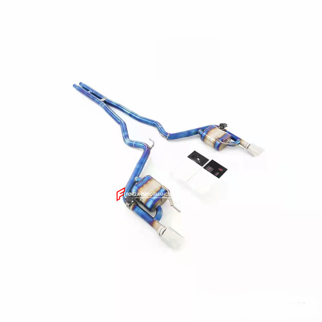 TITANIUM VALVED EXHAUST CATBACK MUFFLER for Ford Mustang S550 Facelift 5.0T