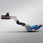 TITANIUM MOTORCYCLE 2-1-2 HALF EXHAUST SYSTEM for DUCATI PANIGALE V4 V4S 2018 - 2021

Set include:

2-1 Merge Collector
Mid Pipe
Link Pipe
Exhaust Slip Ons

Heat Shield

Material: Titanium (can be made in Stainless Steel)

NOTE:&nbsp;Professional installation is required.

FEATURES:

Engineered Digital prototyping using 3D CAD design software, each car model chassis has been 3D laser scanned in the factor
Factory run all test cars on Italian 1200HP Dyno machine, to make the best performance design of exhaus