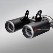 TITANIUM MOTORCYCLE 2-1-2 HALF EXHAUST SYSTEM for DUCATI PANIGALE V4 V4S 2018 - 2021

Set include:

2-1 Merge Collector
Mid Pipe
Link Pipe
Exhaust Slip Ons

Heat Shield

Material: Titanium (can be made in Stainless Steel)

NOTE:&nbsp;Professional installation is required.

FEATURES:

Engineered Digital prototyping using 3D CAD design software, each car model chassis has been 3D laser scanned in the factor
Factory run all test cars on Italian 1200HP Dyno machine, to make the best performance design of exhaus