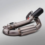 TITANIUM MOTORCYCLE 2-1 HALF EXHAUST SYSTEM  for DUCATI PANIGALE V2 V2S 2020 - 2024

Set include:

Mid Pipe
Resonator
Link Pipe
Exhaust Slip On


Material: Titanium (can be made in Stainless Steel)

NOTE:&nbsp;Professional installation is required.

FEATURES:

Engineered Digital prototyping using 3D CAD design software, each car model chassis has been 3D laser scanned in the factor
Factory run all test cars on Italian 1200HP Dyno machine, to make the best performance design of exhaust
CNC bending machine ac