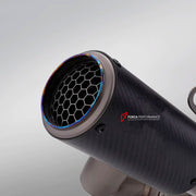 TITANIUM MOTORCYCLE 2-1 HALF EXHAUST SYSTEM  for DUCATI PANIGALE V2 V2S 2020 - 2024

Set include:

Mid Pipe
Resonator
Link Pipe
Exhaust Slip On


Material: Titanium (can be made in Stainless Steel)

NOTE:&nbsp;Professional installation is required.

FEATURES:

Engineered Digital prototyping using 3D CAD design software, each car model chassis has been 3D laser scanned in the factor
Factory run all test cars on Italian 1200HP Dyno machine, to make the best performance design of exhaust
CNC bending machine ac