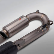 TITANIUM MOTORCYCLE 2-1 HALF EXHAUST SYSTEM  for DUCATI PANIGALE V2 V2S 2020 - 2024

Set include:

Mid Pipe
Resonator
Link Pipe
Exhaust Slip On


Material: Titanium (can be made in Stainless Steel)

NOTE:&nbsp;Professional installation is required.

FEATURES:

Engineered Digital prototyping using 3D CAD design software, each car model chassis has been 3D laser scanned in the factor
Factory run all test cars on Italian 1200HP Dyno machine, to make the best performance design of exhaust
CNC bending machine ac