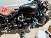 TITANIUM MOTORCYCLE EXHAUST PIPE SYSTEM for TRIUMPH BONNEVILLE BOBBER 2014+

Set include:

Exhaust Pipes

Material: Titanium (can be made in Stainless Steel)

NOTE:&nbsp;Professional installation is required.

FEATURES:

Engineered Digital prototyping using 3D CAD design software, each car model chassis has been 3D laser scanned in the factor
Factory run all test cars on Italian 1200HP Dyno machine, to make the best performance design of exhaust
CNC bending machine accurately bends the tube according to the