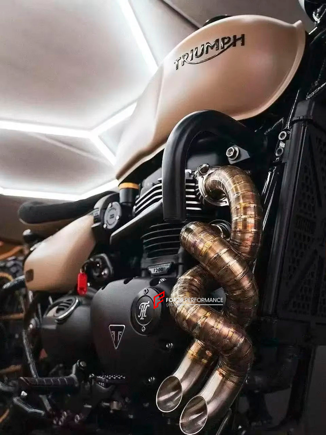 TITANIUM MOTORCYCLE EXHAUST PIPE SYSTEM for TRIUMPH BONNEVILLE BOBBER 2014+

Set include:

Exhaust Pipes

Material: Titanium (can be made in Stainless Steel)

NOTE:&nbsp;Professional installation is required.

FEATURES:

Engineered Digital prototyping using 3D CAD design software, each car model chassis has been 3D laser scanned in the factor
Factory run all test cars on Italian 1200HP Dyno machine, to make the best performance design of exhaust
CNC bending machine accurately bends the tube according to the