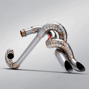 TITANIUM MOTORCYCLE EXHAUST PIPE SYSTEM for TRIUMPH BONNEVILLE BOBBER 2014+

Set include:

Exhaust Pipes

Material: Titanium (can be made in Stainless Steel)

NOTE:&nbsp;Professional installation is required.

FEATURES:

Engineered Digital prototyping using 3D CAD design software, each car model chassis has been 3D laser scanned in the factor
Factory run all test cars on Italian 1200HP Dyno machine, to make the best performance design of exhaust
CNC bending machine accurately bends the tube according to the