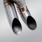 TITANIUM MOTORCYCLE EXHAUST PIPE SYSTEM for TRIUMPH BONNEVILLE BOBBER 2014+

Set include:

Exhaust Pipes

Material: Titanium (can be made in Stainless Steel)

NOTE:&nbsp;Professional installation is required.

FEATURES:

Engineered Digital prototyping using 3D CAD design software, each car model chassis has been 3D laser scanned in the factor
Factory run all test cars on Italian 1200HP Dyno machine, to make the best performance design of exhaust
CNC bending machine accurately bends the tube according to the