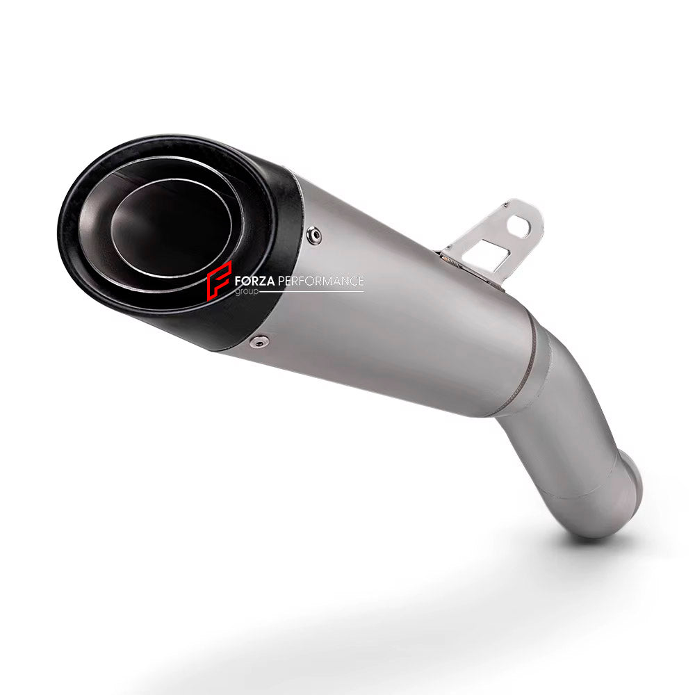 TITANIUM MOTORCYCLE EXHAUST SLIP ON for APRILIA RSV4 RS TUONO V4 2015+

Set include:

Slip - On

Material: Titanium (can be made in Stainless Steel)

NOTE: Professional installation is required.

FEATURES:

Engineered Digital prototyping using 3D CAD design software, each car model chassis has been 3D laser scanned in the factor
Factory run all test cars on Italian 1200HP Dyno machine, to make the best performance design of exhaust
CNC bending machine accurately bends the tube according to the computer data