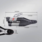 TITANIUM MOTORCYCLE EXHAUST SLIP ON for DUCATI MULTISTRADA V4 2021 - 2023

Set include:

Exhaust Slip On


Material: Titanium (can be made in Stainless Steel)

NOTE: Professional installation is required.

FEATURES:

Engineered Digital prototyping using 3D CAD design software, each car model chassis has been 3D laser scanned in the factor
Factory run all test cars on Italian 1200HP Dyno machine, to make the best performance design of exhaust
CNC bending machine accurately bends the tube according to the com