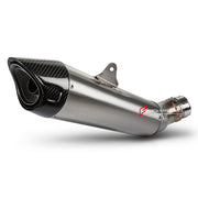 TITANIUM MOTORCYCLE EXHAUST SLIP ON for TRIUMPH SPEED TRIPLE 1200 RR RS

Set include:

Slip - On

Material: Titanium (can be made in Stainless Steel)

NOTE:&nbsp;Professional installation is required.

FEATURES:

Engineered Digital prototyping using 3D CAD design software, each car model chassis has been 3D laser scanned in the factor
Factory run all test cars on Italian 1200HP Dyno machine, to make the best performance design of exhaust
CNC bending machine accurately bends the tube according to the compute