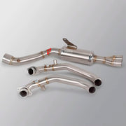 TITANIUM MOTORCYCLE EXHAUST SYSTEM for APRILIA TUONO 660 RS660 2021+

Set include:

Header
2-1 Merge Collector

Resonator
Mid pipe

Material: Titanium (can be made in Stainless Steel)

NOTE:&nbsp;Professional installation is required.

FEATURES:

Engineered Digital prototyping using 3D CAD design software, each car model chassis has been 3D laser scanned in the factor
Factory run all test cars on Italian 1200HP Dyno machine, to make the best performance design of exhaust
CNC bending machine accurately bends