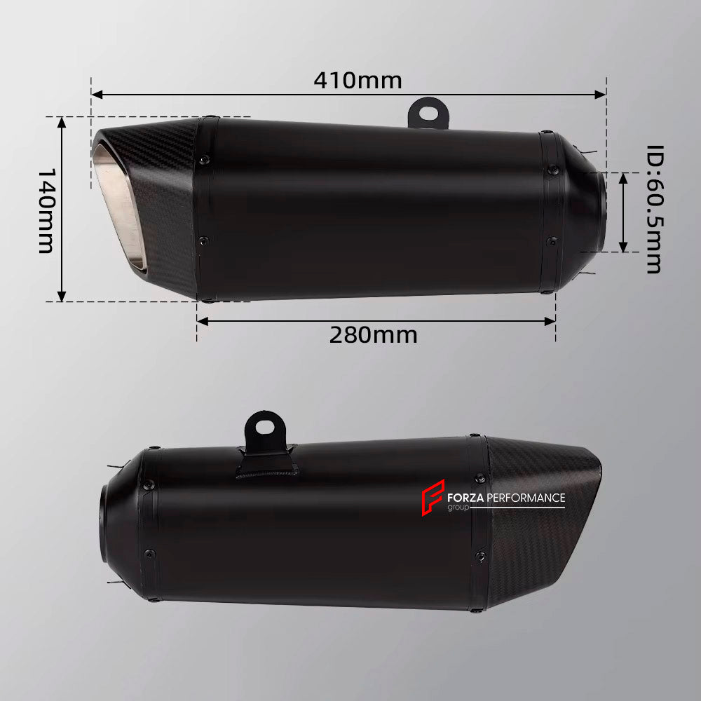 TITANIUM MOTORCYCLE EXHAUST SYSTEM for APRILIA TUONO 660 RS660 2021+

Set include:

Header
2-1 Merge Collector

Resonator
Mid pipe
Slip - On

Material: Titanium (can be made in Stainless Steel)

NOTE:&nbsp;Professional installation is required.

FEATURES:

Engineered Digital prototyping using 3D CAD design software, each car model chassis has been 3D laser scanned in the factor
Factory run all test cars on Italian 1200HP Dyno machine, to make the best performance design of exhaust
CNC bending machine accura