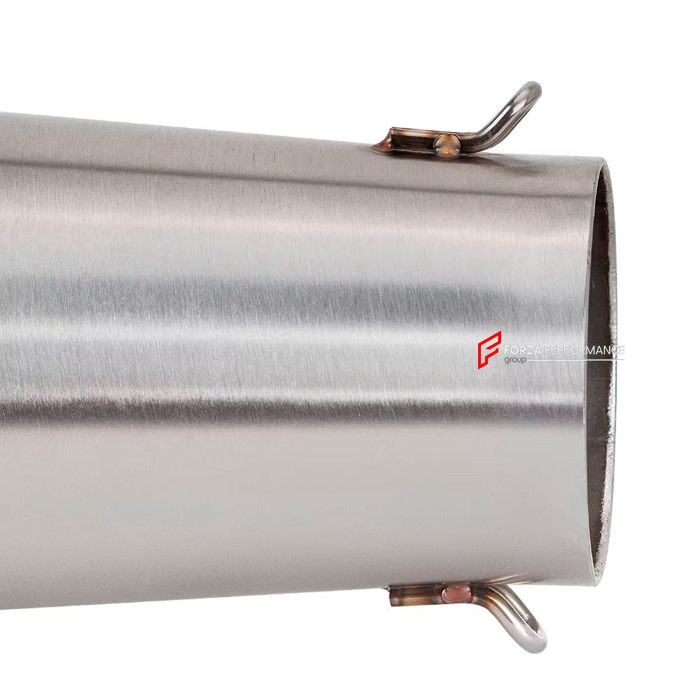 TITANIUM MOTORCYCLE EXHAUST SYSTEM for APRILIA TUONO 660 RS660 2021+

Set include:

Header
2-1 Merge Collector

Resonator
Mid pipe
Slip - On

Material: Titanium (can be made in Stainless Steel)

NOTE:&nbsp;Professional installation is required.

FEATURES:

Engineered Digital prototyping using 3D CAD design software, each car model chassis has been 3D laser scanned in the factor
Factory run all test cars on Italian 1200HP Dyno machine, to make the best performance design of exhaust
CNC bending machine accura