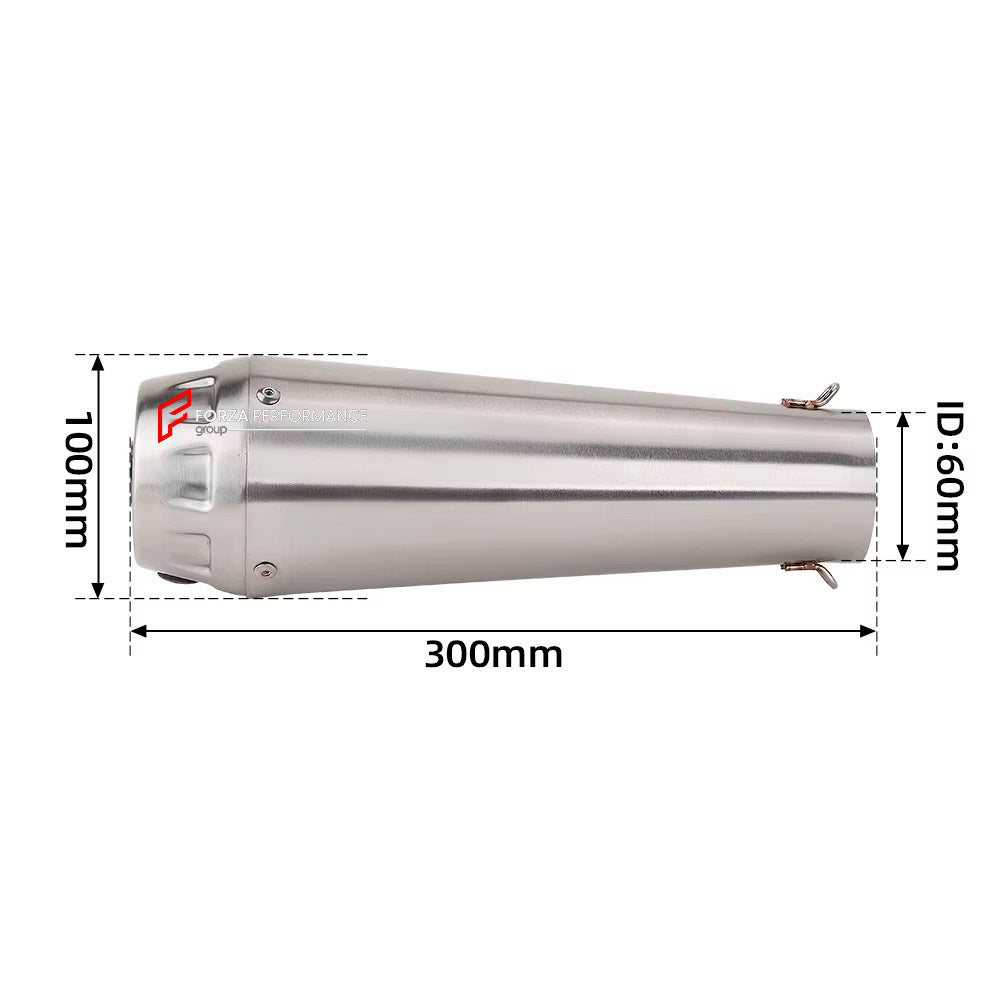 TITANIUM MOTORCYCLE EXHAUST SYSTEM for APRILIA TUONO 660 RS660 2021+

Set include:

Header
2-1 Merge Collector

Resonator
Mid pipe
Slip - On

Material: Titanium (can be made in Stainless Steel)

NOTE:&nbsp;Professional installation is required.

FEATURES:

Engineered Digital prototyping using 3D CAD design software, each car model chassis has been 3D laser scanned in the factor
Factory run all test cars on Italian 1200HP Dyno machine, to make the best performance design of exhaust
CNC bending machine accura