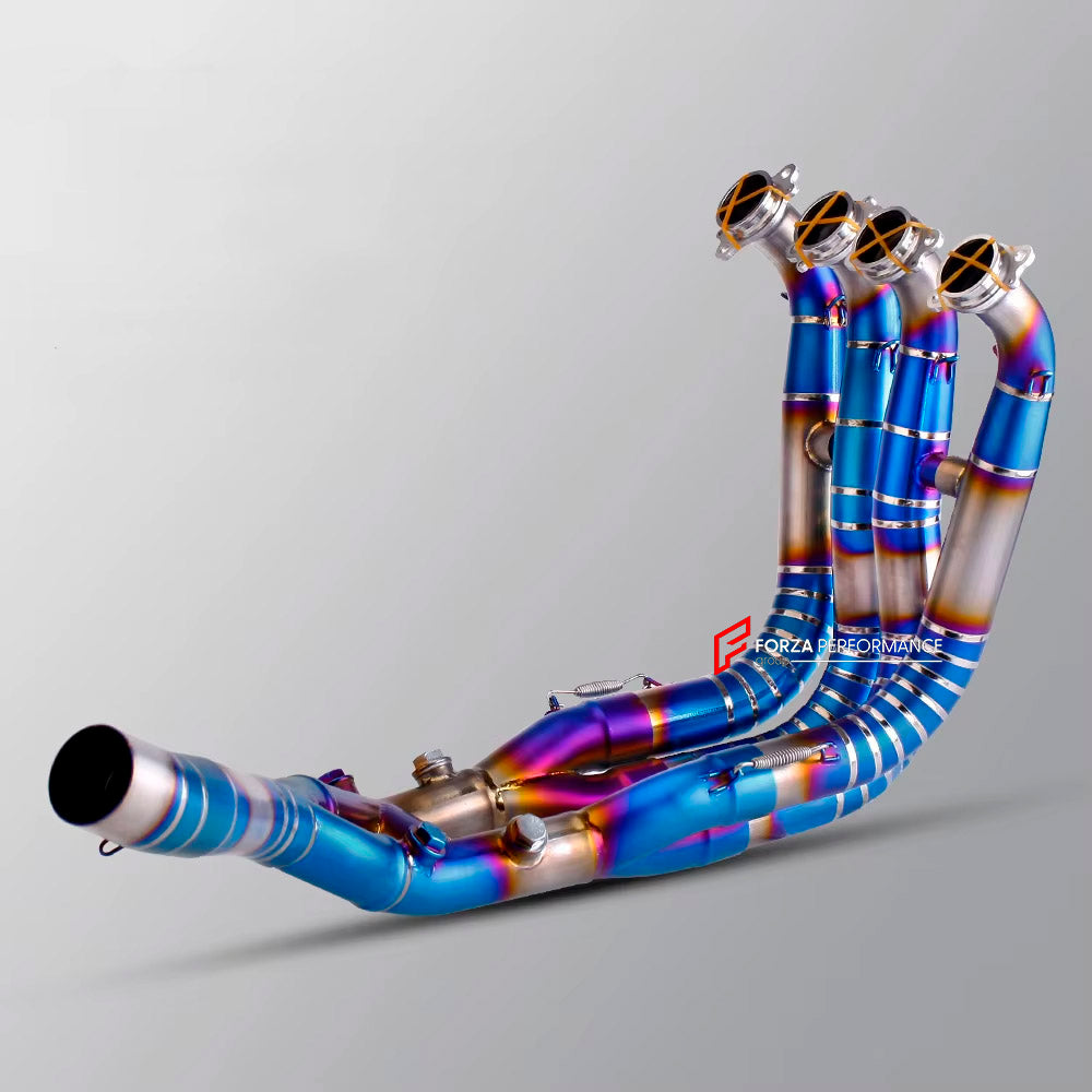 TITANIUM MOTORCYCLE EXHAUST SYSTEM for BMW S1000RR M S1K S1000R 2019 - 2024

Set include:

Header
2-1 Merge Collectors
Mid pipe


Material: Titanium (can be made in Stainless Steel)

NOTE: Professional installation is required.

FEATURES:

Engineered Digital prototyping using 3D CAD design software, each car model chassis has been 3D laser scanned in the factor
Factory run all test cars on Italian 1200HP Dyno machine, to make the best performance design of exhaust
CNC bending machine accurately bends the tu