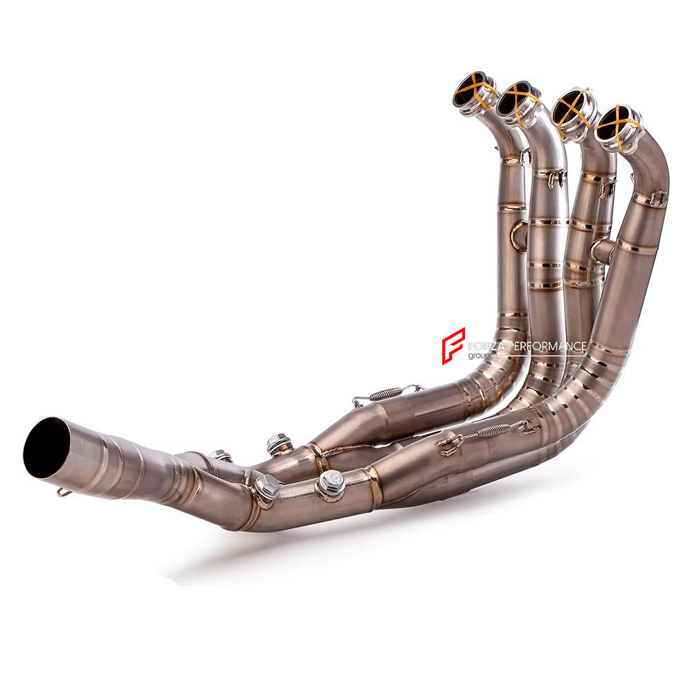 TITANIUM MOTORCYCLE EXHAUST SYSTEM for BMW S1000RR M S1K S1000R 2019 - 2024

Set include:

Header
2-1 Merge Collectors
Mid pipe


Material: Titanium (can be made in Stainless Steel)

NOTE: Professional installation is required.

FEATURES:

Engineered Digital prototyping using 3D CAD design software, each car model chassis has been 3D laser scanned in the factor
Factory run all test cars on Italian 1200HP Dyno machine, to make the best performance design of exhaust
CNC bending machine accurately bends the tu