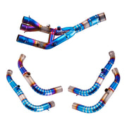 TITANIUM MOTORCYCLE EXHAUST SYSTEM for BMW S1000RR M S1K S1000R 2019 - 2024

Set include:

Header
2-1 Merge Collectors
Mid pipe


Material: Titanium (can be made in Stainless Steel)

NOTE: Professional installation is required.

FEATURES:

Engineered Digital prototyping using 3D CAD design software, each car model chassis has been 3D laser scanned in the factor
Factory run all test cars on Italian 1200HP Dyno machine, to make the best performance design of exhaust
CNC bending machine accurately bends the tu