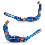 TITANIUM MOTORCYCLE EXHAUST SYSTEM for BMW S1000RR M S1K S1000R 2019 - 2024

Set include:

Header
2-1 Merge Collectors
Mid pipe


Material: Titanium (can be made in Stainless Steel)

NOTE: Professional installation is required.

FEATURES:

Engineered Digital prototyping using 3D CAD design software, each car model chassis has been 3D laser scanned in the factor
Factory run all test cars on Italian 1200HP Dyno machine, to make the best performance design of exhaust
CNC bending machine accurately bends the tu